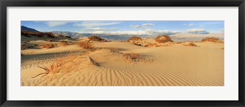 Framed Sand dunes in a national park, Mesquite Flat Dunes, Death Valley National Park, California, USA Print