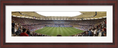 Framed Crowd in a stadium to watch a soccer match, Hamburg, Germany Print