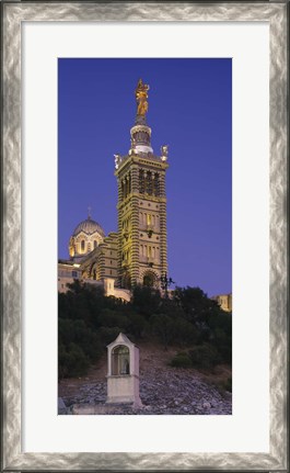 Framed Low angle view of a tower of a church, Notre Dame De La Garde, Marseille, France Print
