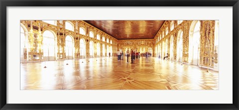 Framed Group of people inside a ballroom, Catherine Palace, Pushkin, St. Petersburg, Russia Print