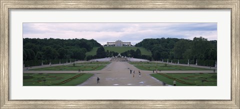 Framed Schonbrunn Palace Garden, Schonbrunn Palace, Vienna, Austria Print