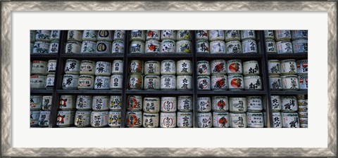 Framed Sake, Tsurugaoka Hachiman Shrine, Kamakura, Kanagawa Prefecture, Kanto Region, Japan Print