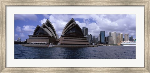 Framed Opera house at the waterfront, Sydney Opera House, Sydney Harbor, Sydney, New South Wales, Australia Print