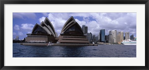 Framed Opera house at the waterfront, Sydney Opera House, Sydney Harbor, Sydney, New South Wales, Australia Print