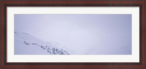 Framed High angle view of a ski resort, Arlberg, St. Anton, Austria Print