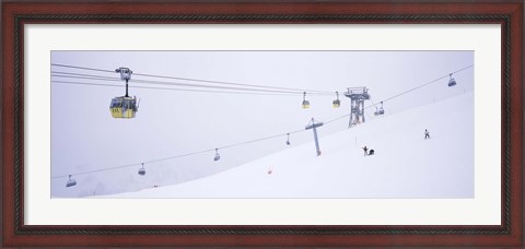 Framed Ski lifts in a ski resort, Arlberg, St. Anton, Austria Print