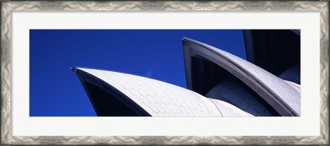 Framed Low angle view of opera house sails, Sydney Opera House, Sydney Harbor, Sydney, New South Wales, Australia Print