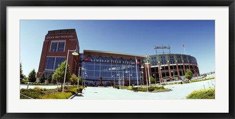 Framed Facade of a stadium, Lambeau Field, Green Bay, Wisconsin, USA Print