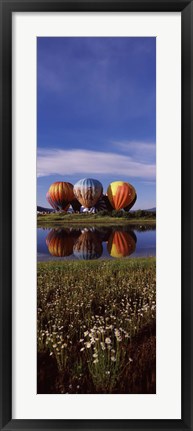 Framed Hot Air Balloon Rodeo, Steamboat Springs, Colorado (vertical) Print