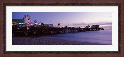 Framed Santa Monica Pier Ferris Wheel, Santa Monica, California Print