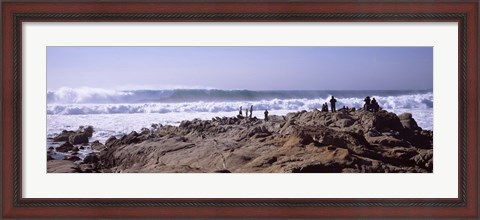 Framed Waves in the sea, Carmel, Monterey County, California, USA Print