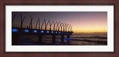 Framed New pier constructed on beach front, Umhlanga, Durban, KwaZulu-Natal, South Africa Print