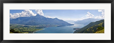Framed Mountain range at the lakeside, Lake Como, Como, Lombardy, Italy Print