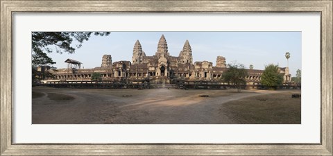 Framed Facade of a temple, Angkor Wat, Angkor, Cambodia Print