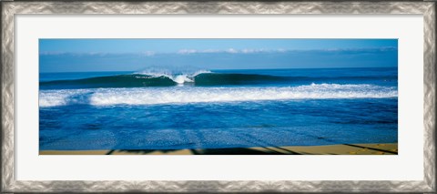 Framed Waves in the ocean, North Shore, Oahu, Hawaii Print