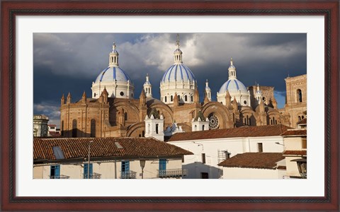 Framed Low angle view of a cathedral, Immaculate Conception Cathedral, Cuenca, Azuay Province, Ecuador Print