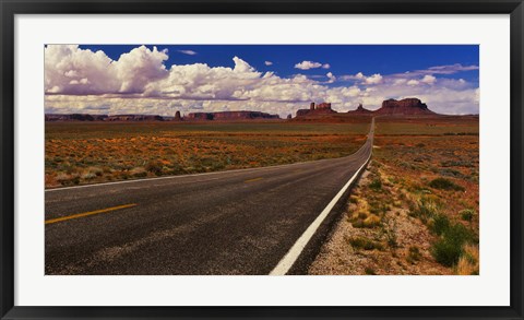 Framed Road passing through a valley, Monument Valley, San Juan County, Utah, USA Print
