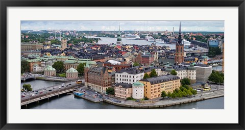 Framed High angle view of a city, Stockholm, Sweden Print