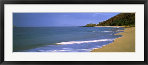 Framed Tide on the beach, Makena Beach, Maui, Hawaii, USA Print