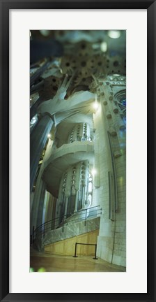 Framed Interiors of a church designed by Catalan architect Antonio Gaudi, Sagrada Familia, Barcelona, Catalonia, Spain Print