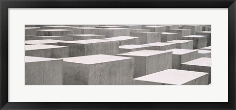 Framed Holocaust memorial, Monument to the Murdered Jews of Europe, Berlin, Germany Print