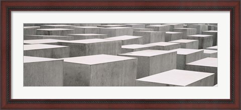 Framed Holocaust memorial, Monument to the Murdered Jews of Europe, Berlin, Germany Print