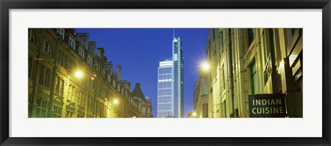 Framed Heron Tower from London Wall, City of London, London, England Print
