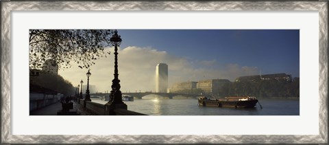 Framed Millbank Tower during fog, Lambeth, Thames River, London, England 2011 Print