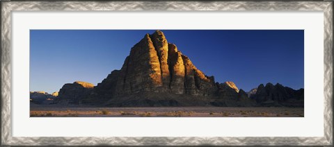 Framed Seven Pillars of Wisdom, Wadi Rum, Jordan Print