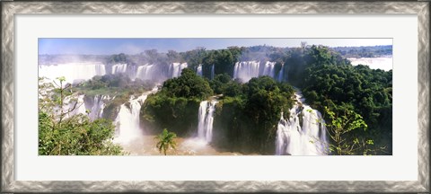 Framed Landscape of floodwaters at Iguacu Falls, Brazil Print