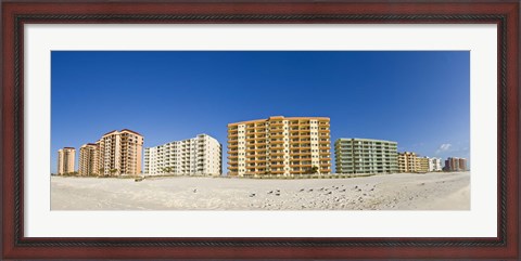 Framed Beachfront buildings on Gulf Of Mexico, Orange Beach, Baldwin County, Alabama, USA Print