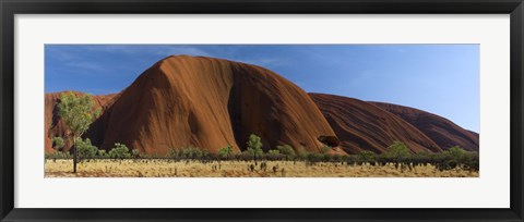 Framed Sandstone rock formations, Uluru, Northern Territory, Australia Print