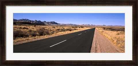 Framed Road passing through a desert, Keetmanshoop, Windhoek, Namibia Print