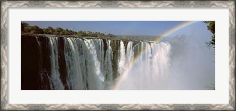 Framed Rainbow over Victoria Falls, Zimbabwe Print