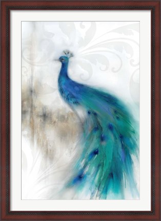 Framed Jewel Plumes II Print