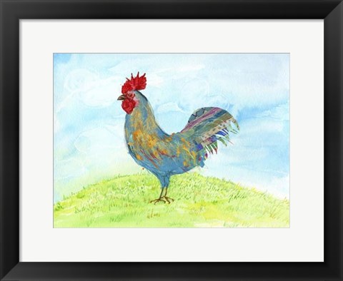 Framed Meadow Rooster Print