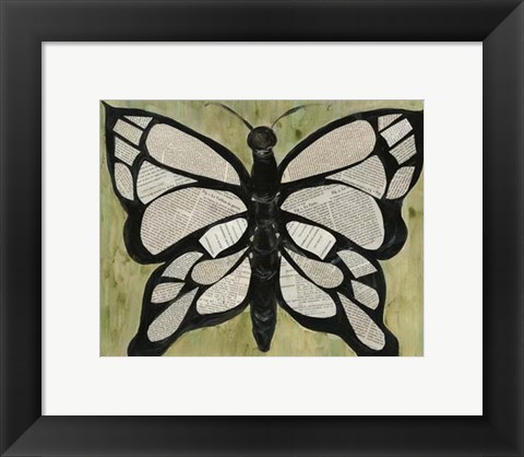 Framed Butterfly Text Print