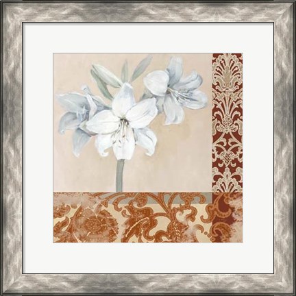 Framed Portrait of a White Lily Print