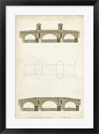 Framed Design for a Bridge I Print