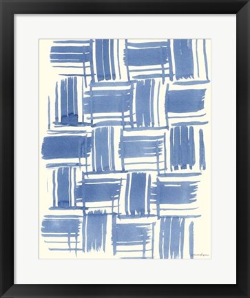 Framed Macrame Blue VI Print
