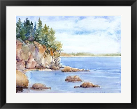 Framed Shore Line I Print