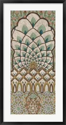 Framed Peacock Tapestry I Print