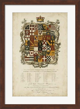 Framed Edmondson Heraldry I Print