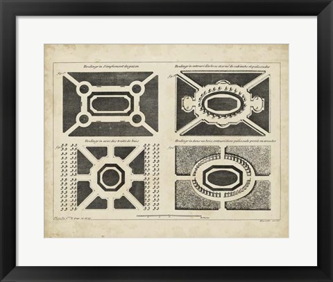 Framed Garden Parterre V Print