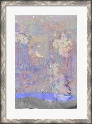 Framed Silvery Moon I Print