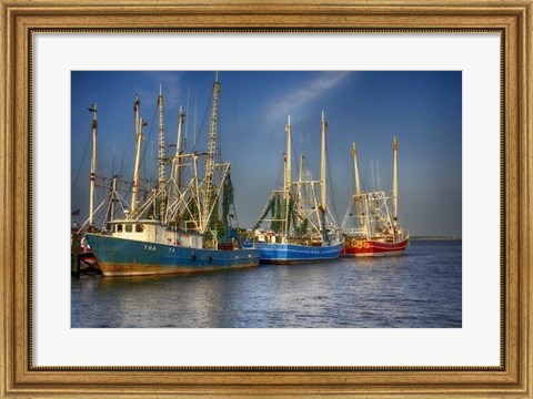 Framed Shrimp Boats III Print