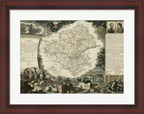 Framed Atlas Nationale Illustre III Print