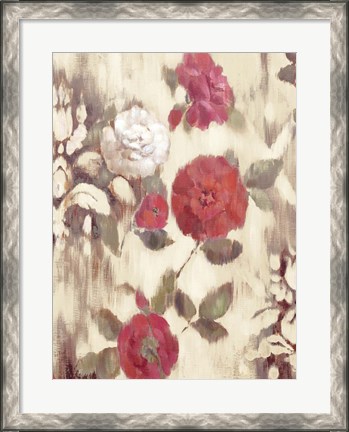 Framed Ikat Rose II Print