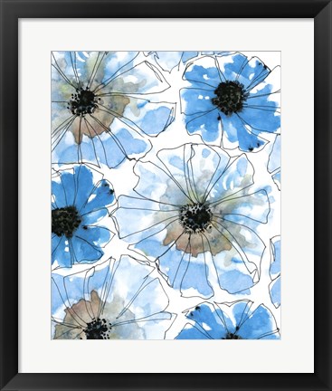 Framed Water Blossoms I Print