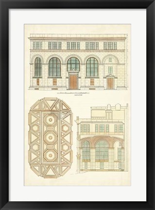 Framed Architect&#39;s Plan III Print